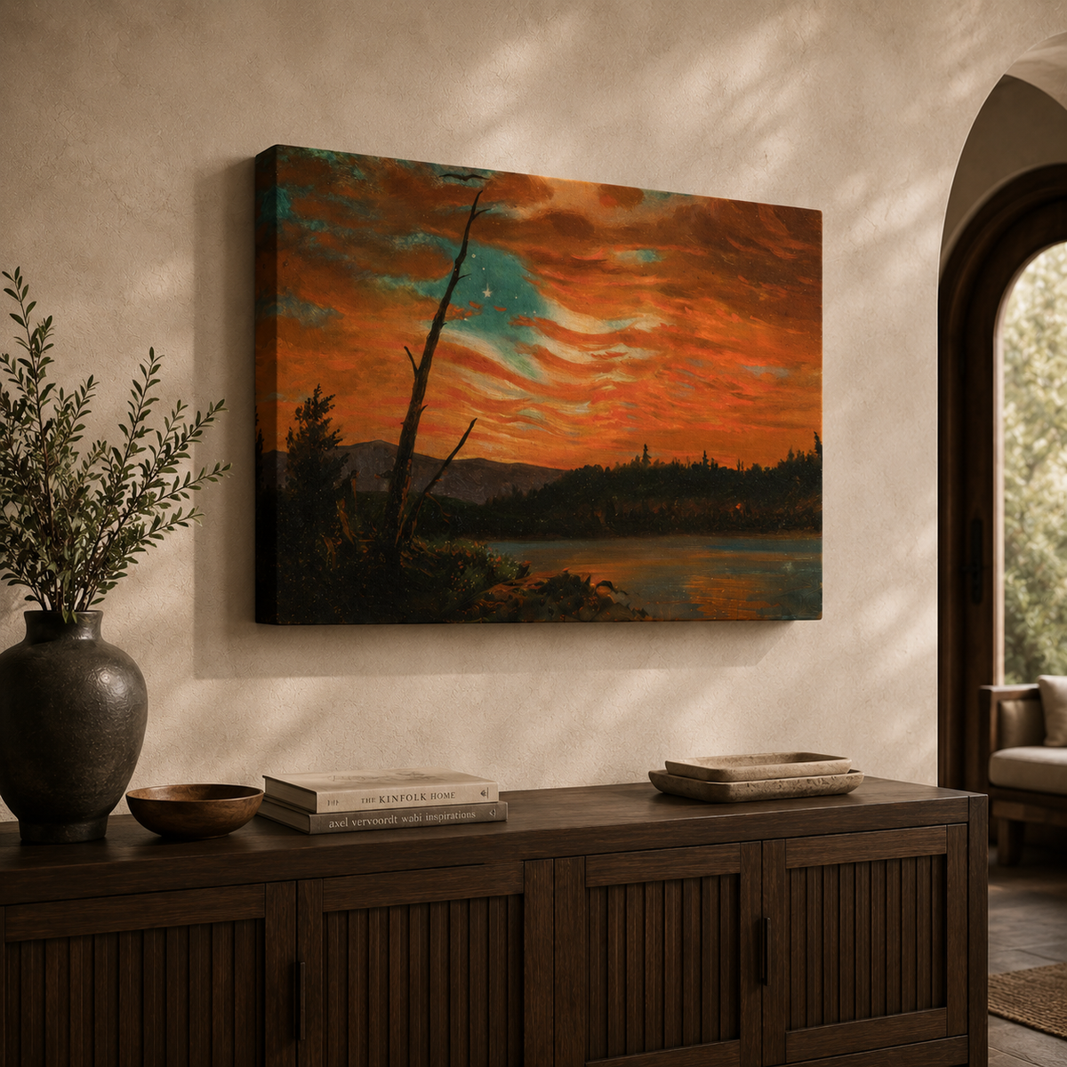 Our Banner in the Sky | Frederic Edwin Church, 1861 | Stretched Canvas Print
