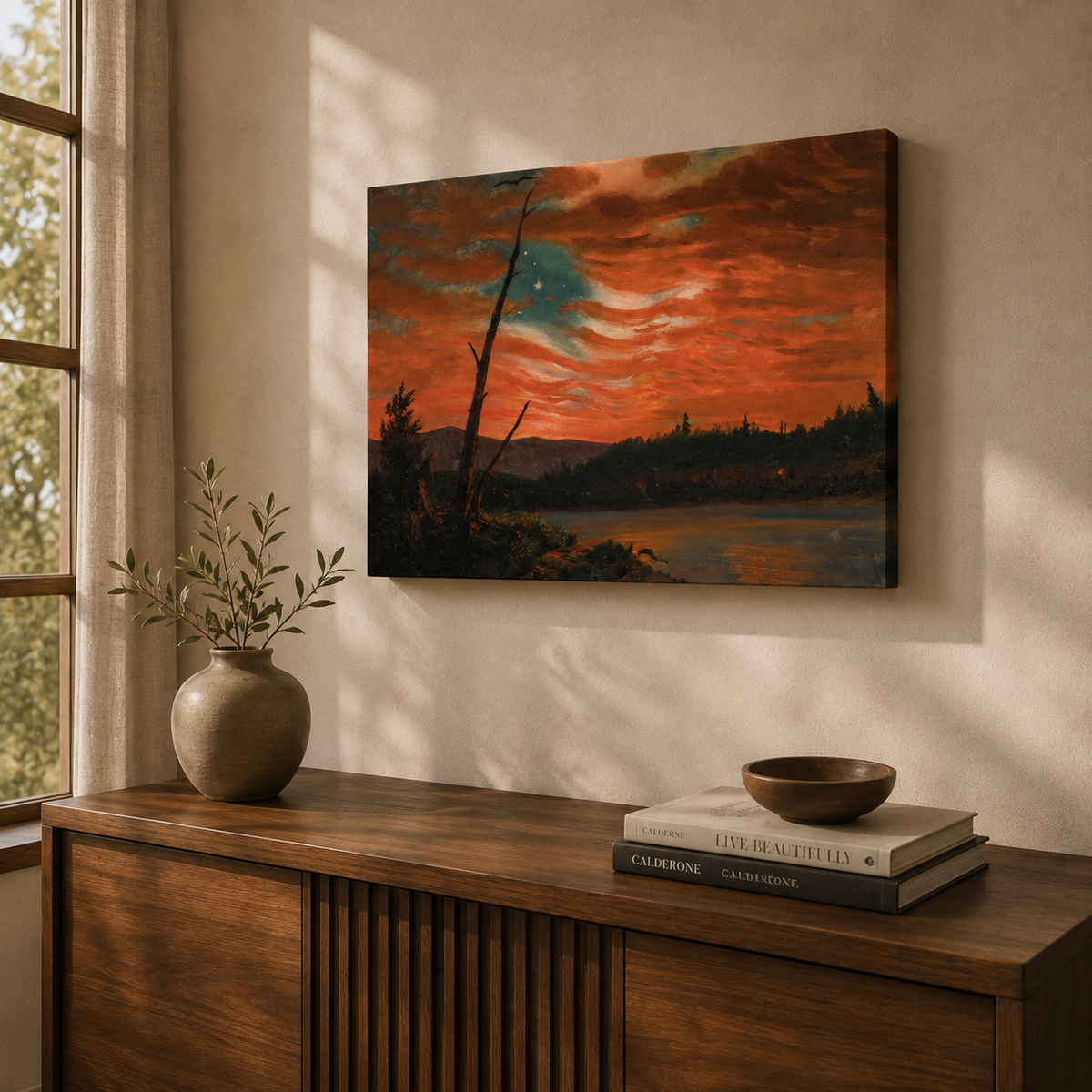 Our Banner in the Sky | Frederic Edwin Church, 1861 | Stretched Canvas Print