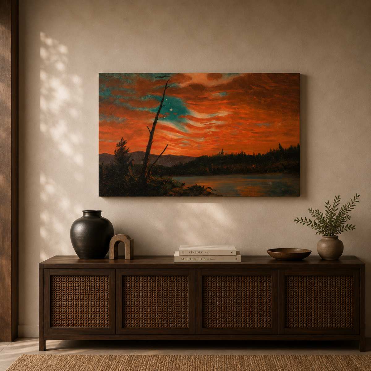 Our Banner in the Sky | Frederic Edwin Church, 1861 | Stretched Canvas Print