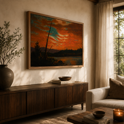 Our Banner in the Sky | Frederic Edwin Church, 1861 | Framed Canvas Print