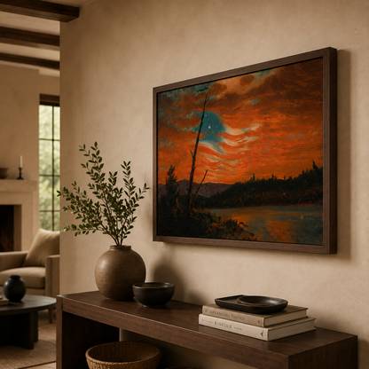 Our Banner in the Sky | Frederic Edwin Church, 1861 | Framed Canvas Print