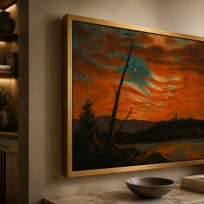 Our Banner in the Sky | Frederic Edwin Church, 1861 | Framed Canvas Print
