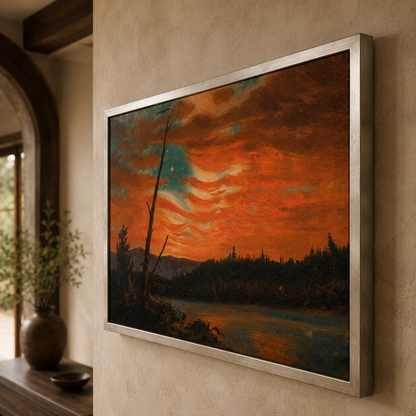 Our Banner in the Sky | Frederic Edwin Church, 1861 | Framed Canvas Print