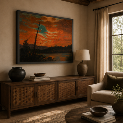 Our Banner in the Sky | Frederic Edwin Church, 1861 | Framed Canvas Print