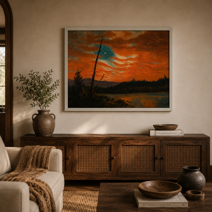 Our Banner in the Sky | Frederic Edwin Church, 1861 | Framed Canvas Print