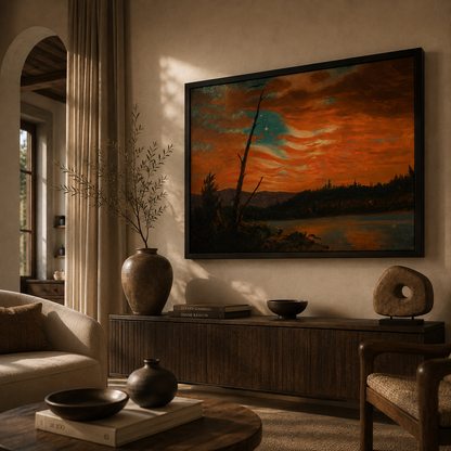 Our Banner in the Sky | Frederic Edwin Church, 1861 | Framed Canvas Print
